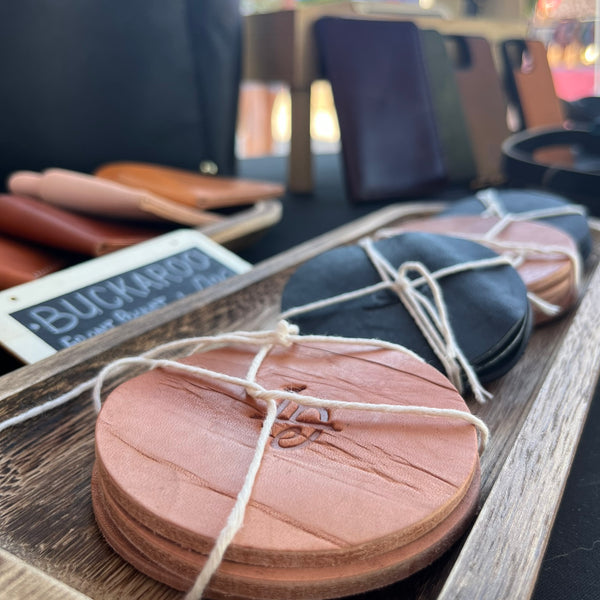 Coaster Set – Golden Triangle Leatherworks