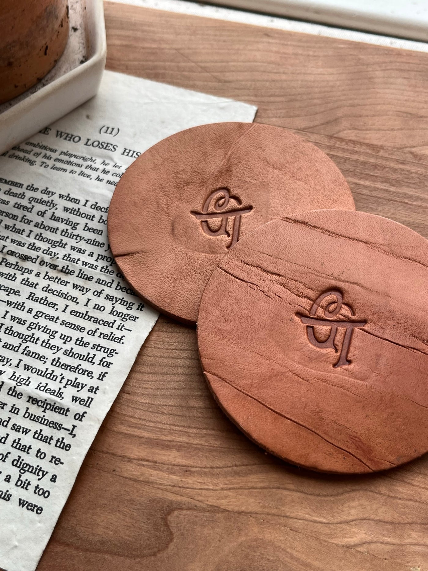 Coaster Set – Golden Triangle Leatherworks